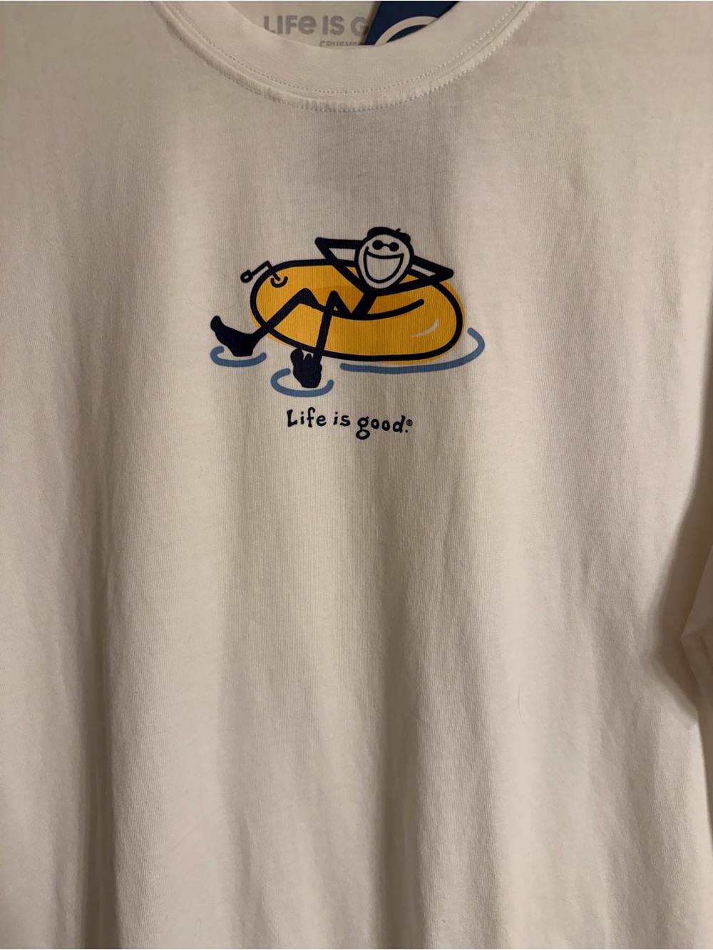 Men’s “Life Is Good” Graphic Tee inner tube Jake size S